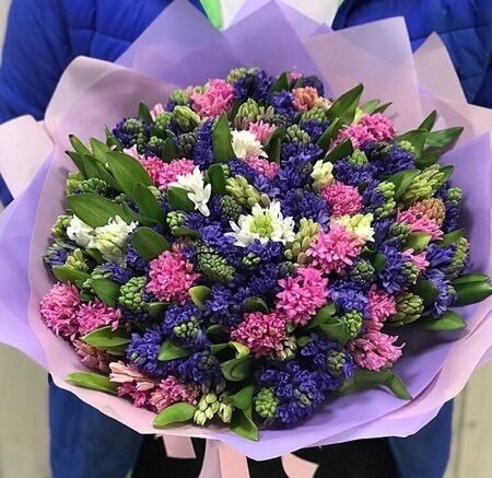 Букет из 101 гиацинта микс