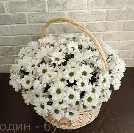 Корзина из хризантем