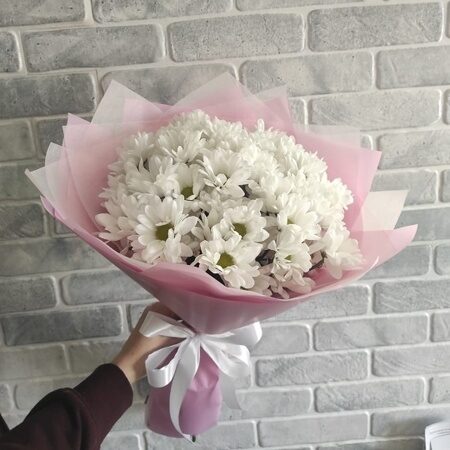 Букет из 9 кустовых хризантем