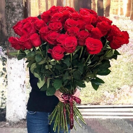 Букет из 49 эквадорских роз 80 см